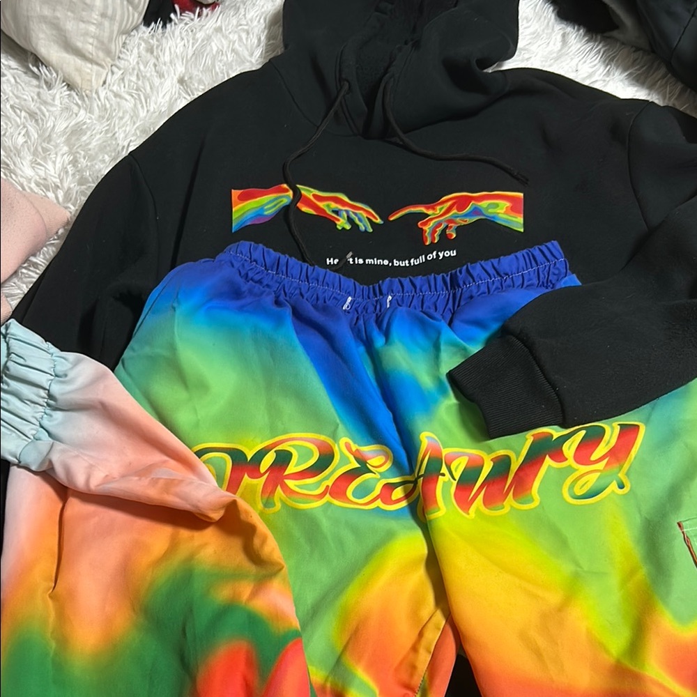 Dreamy Rainbow Hoodie and Joggers Set